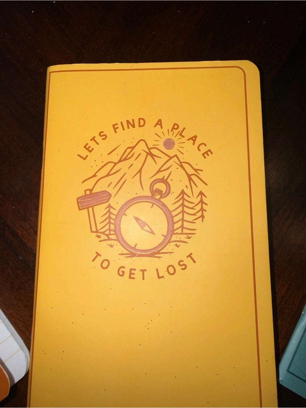 Blank Adventure Pocket Journal Set in Orange, Yellow & Teal